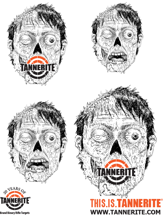 printable shooting targets zombie